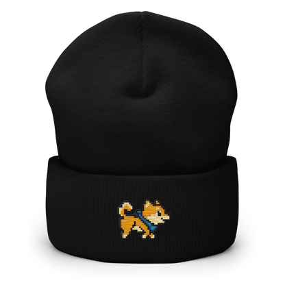 San Pixel Sprite Embroidered Cuffed Beanie