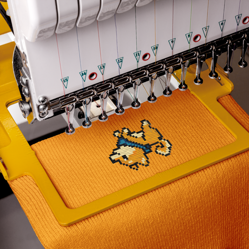 San Pixel Sprite Embroidered Cuffed Beanie