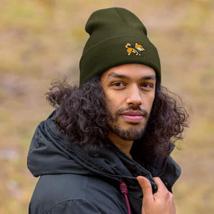 San Pixel Sprite Embroidered Cuffed Beanie