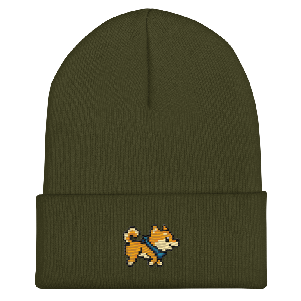 San Pixel Sprite Embroidered Cuffed Beanie