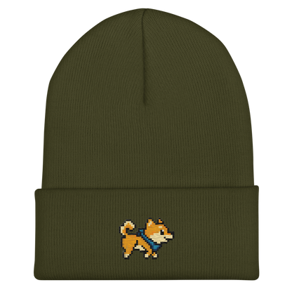 San Pixel Sprite Embroidered Cuffed Beanie