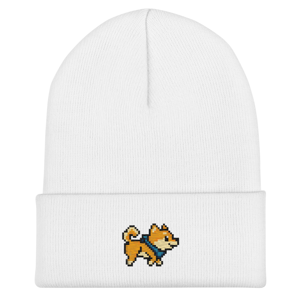 San Pixel Sprite Embroidered Cuffed Beanie