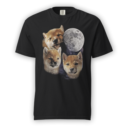 Vintage-Inspired “Howling at the Moon” Shiba Tee
