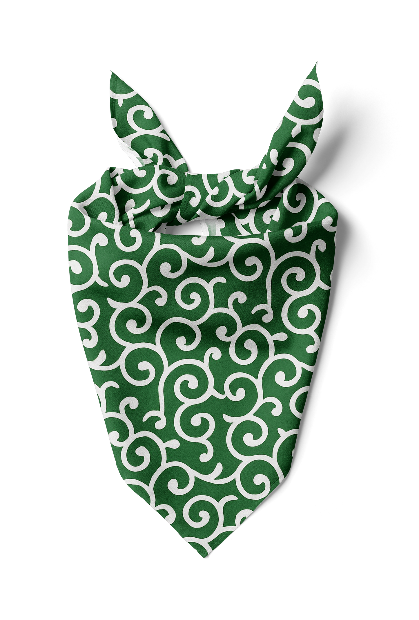 White Swirl Green Bandana: A San Chan Favorite