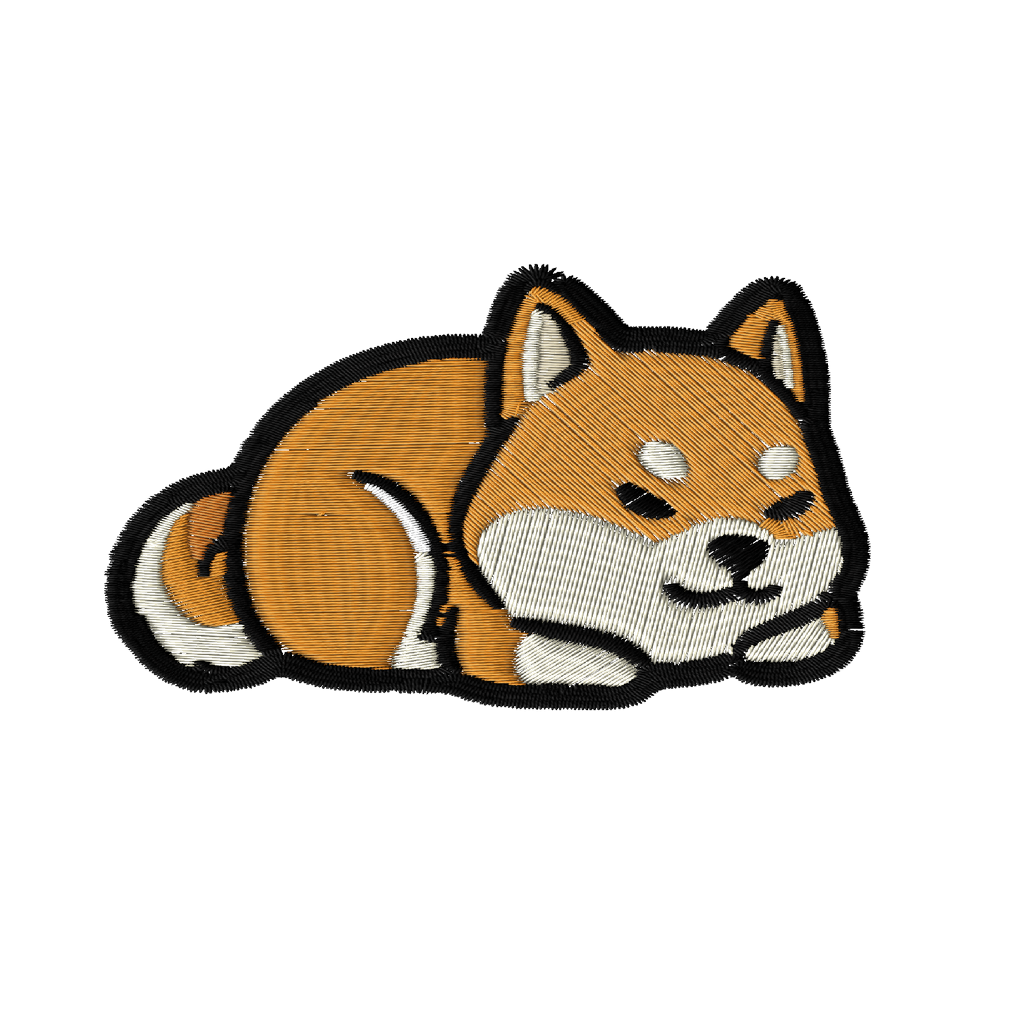 Sleeping Shiba Embroidered Hoodie