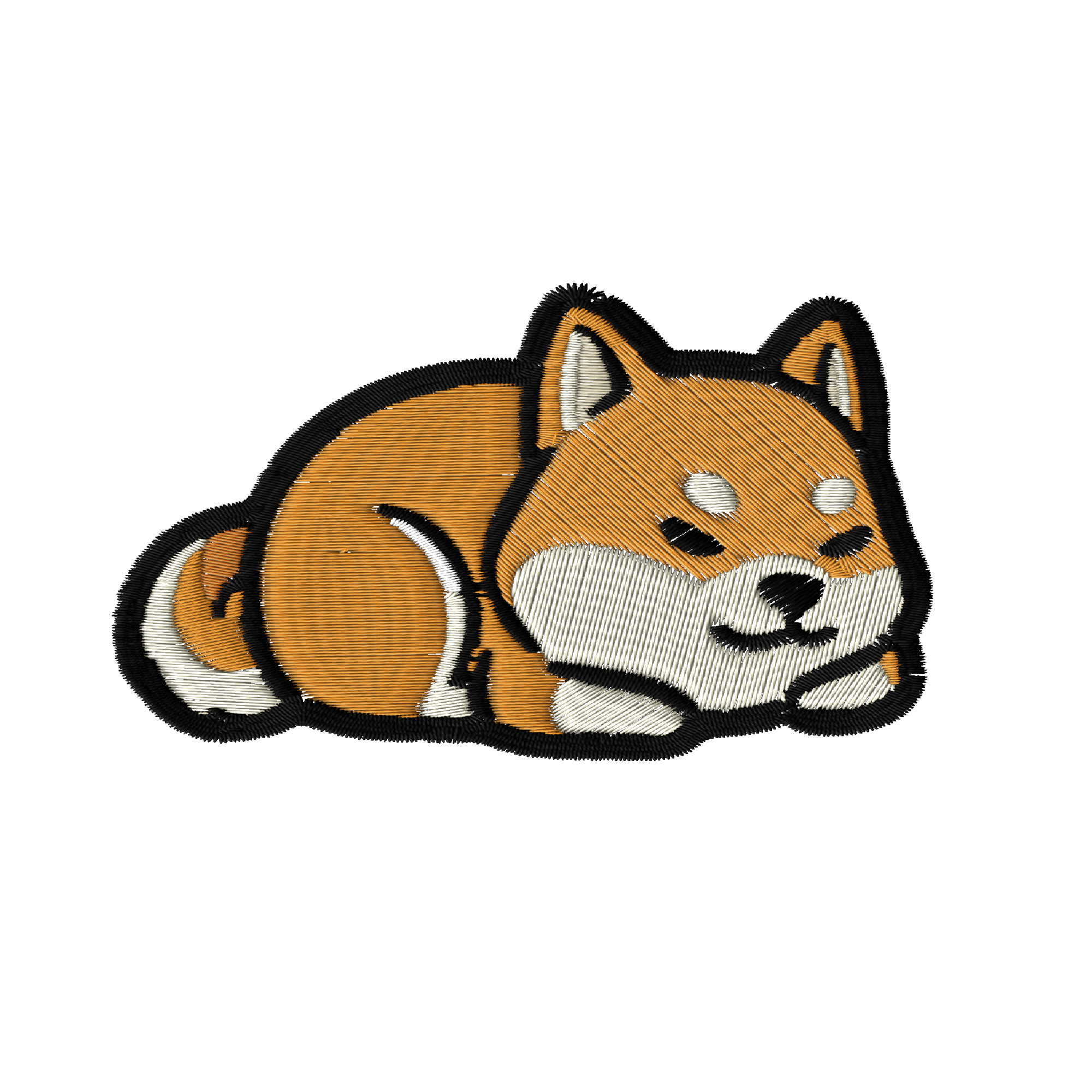 Sleeping Shiba Embroidered Hoodie