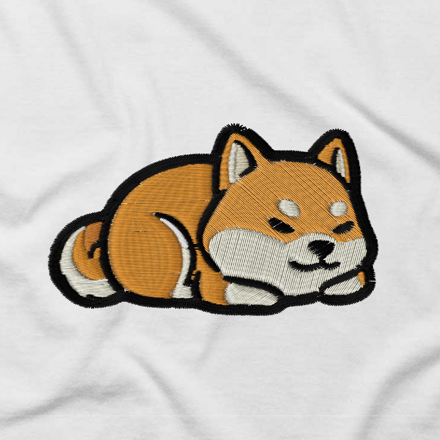 Sleeping Shiba Embroidered Hoodie