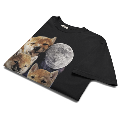 Vintage-Inspired “Howling at the Moon” Shiba Tee