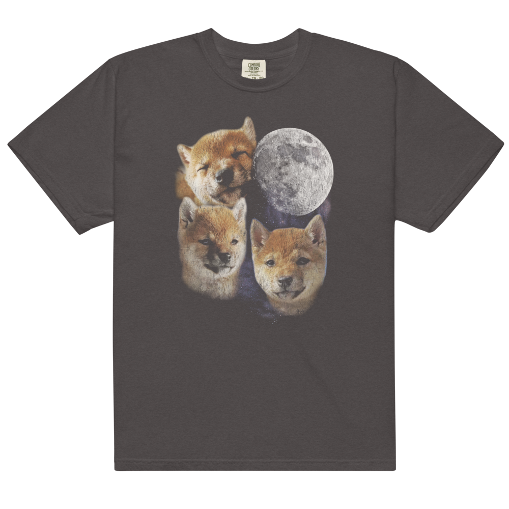 Vintage-Inspired “Howling at the Moon” Shiba Tee