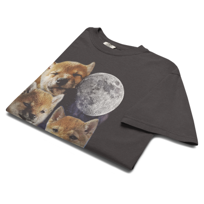 Vintage-Inspired “Howling at the Moon” Shiba Tee