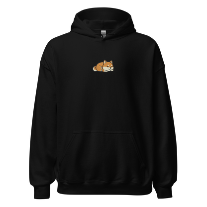 Sleeping Shiba Embroidered Hoodie