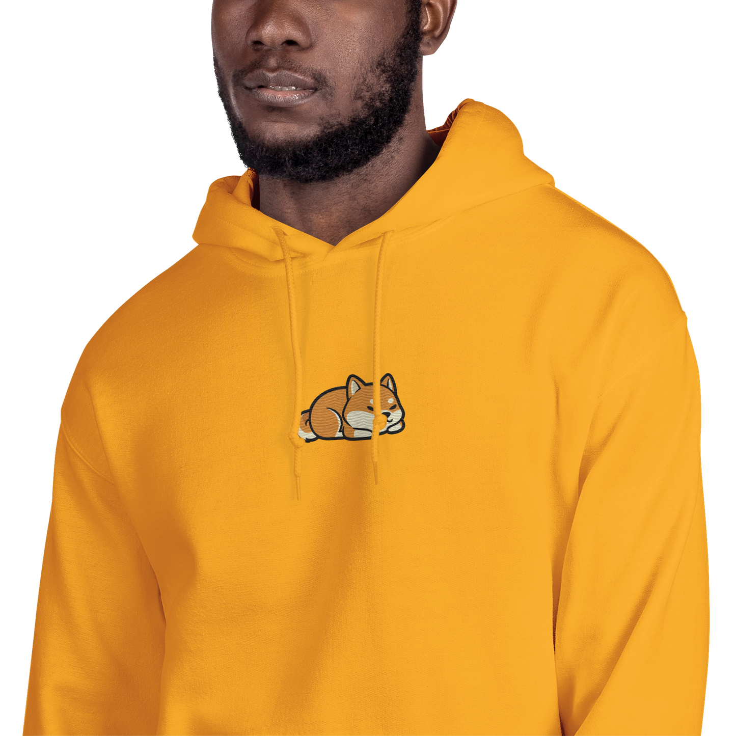 Sleeping Shiba Embroidered Hoodie