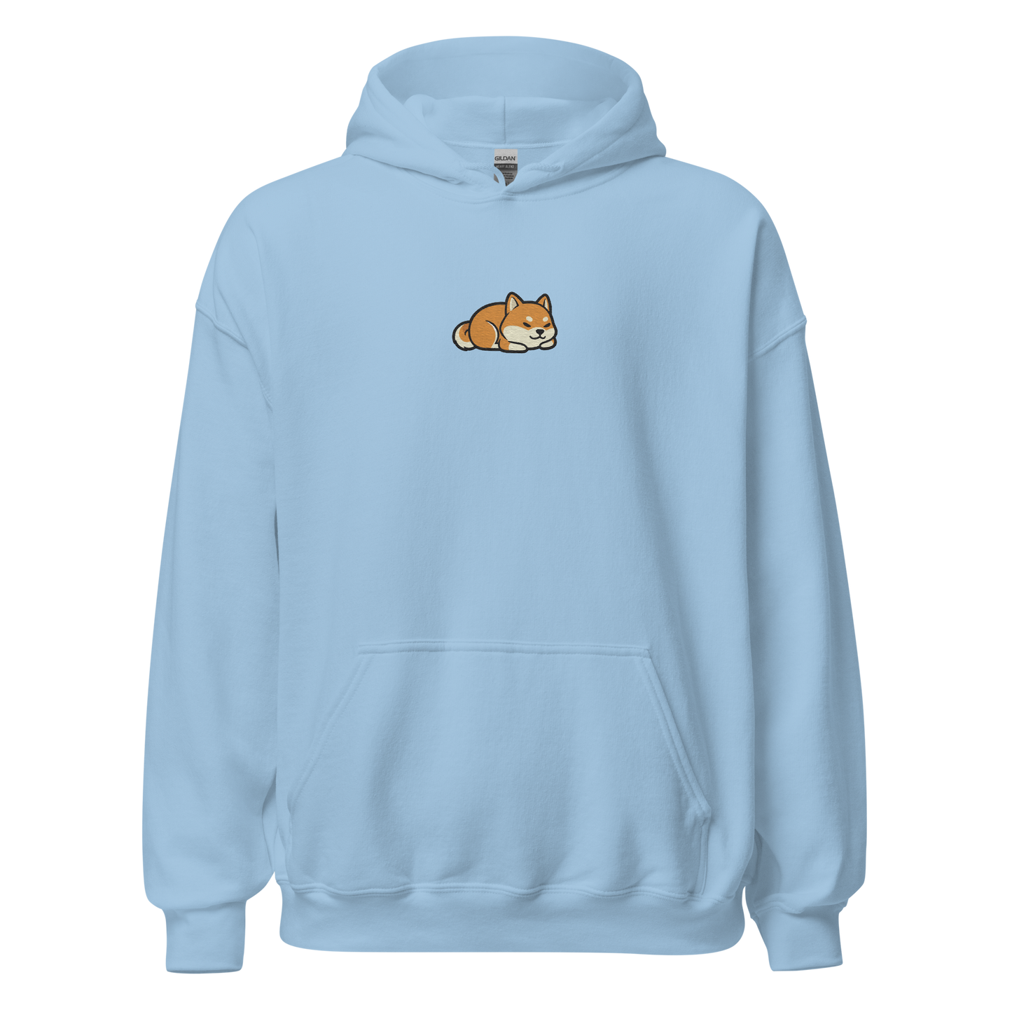 Sleeping Shiba Embroidered Hoodie