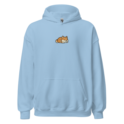Sleeping Shiba Embroidered Hoodie