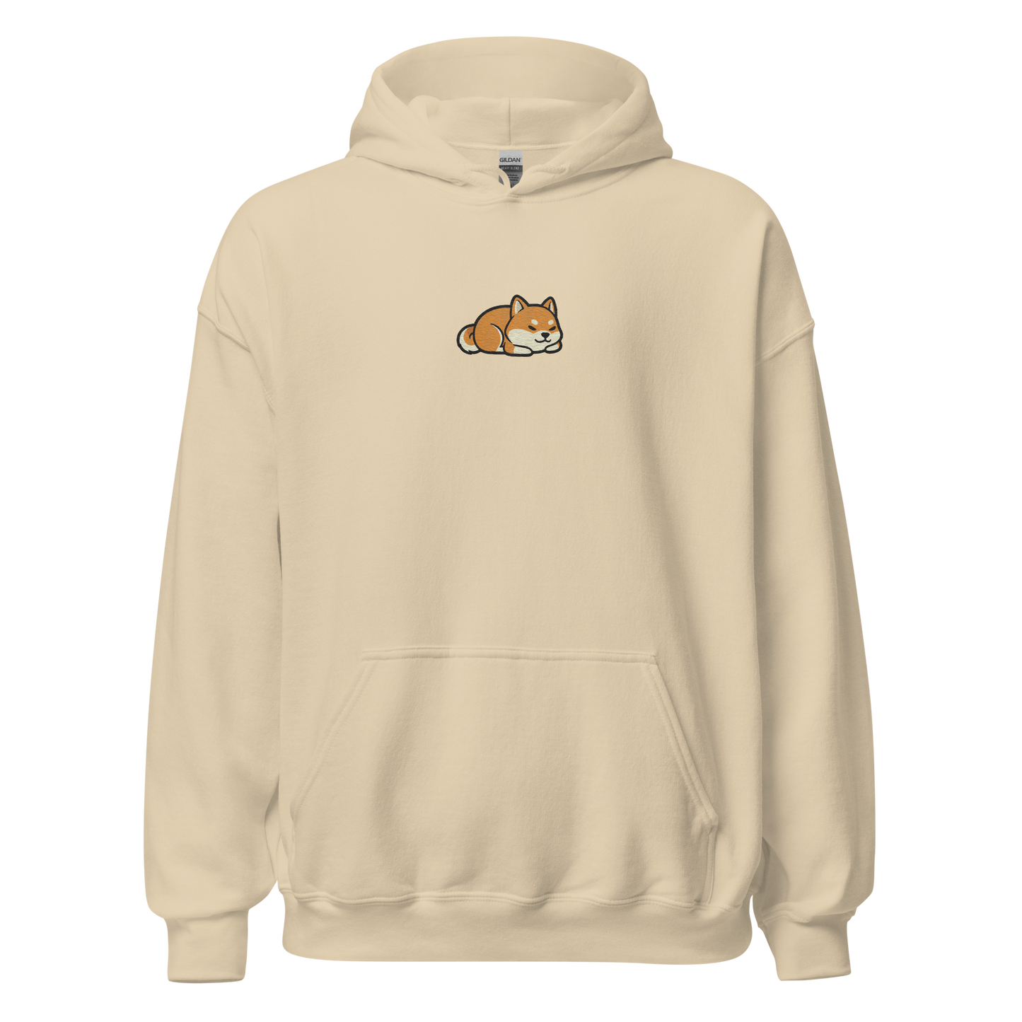 Sleeping Shiba Embroidered Hoodie