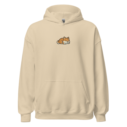 Sleeping Shiba Embroidered Hoodie