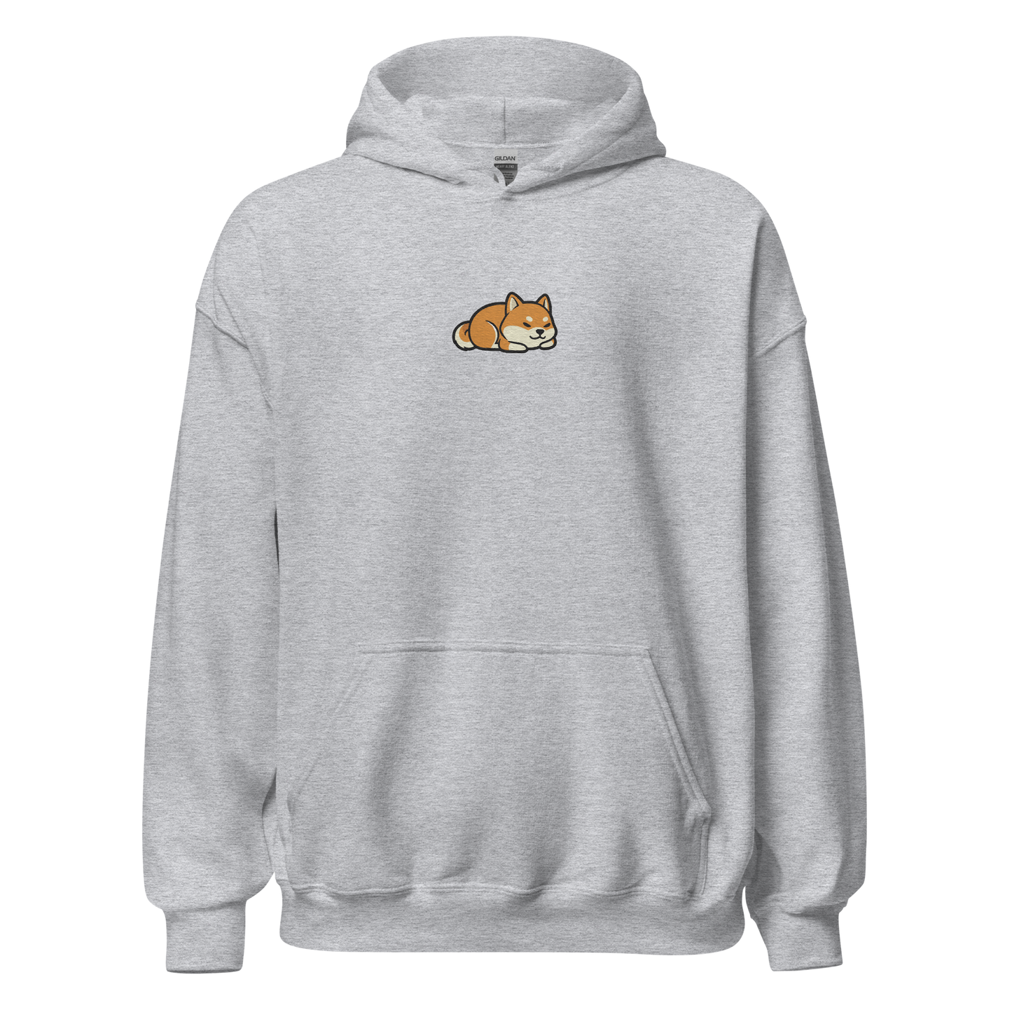Sleeping Shiba Embroidered Hoodie