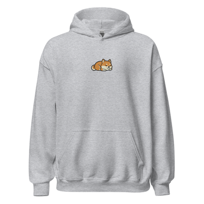 Sleeping Shiba Embroidered Hoodie