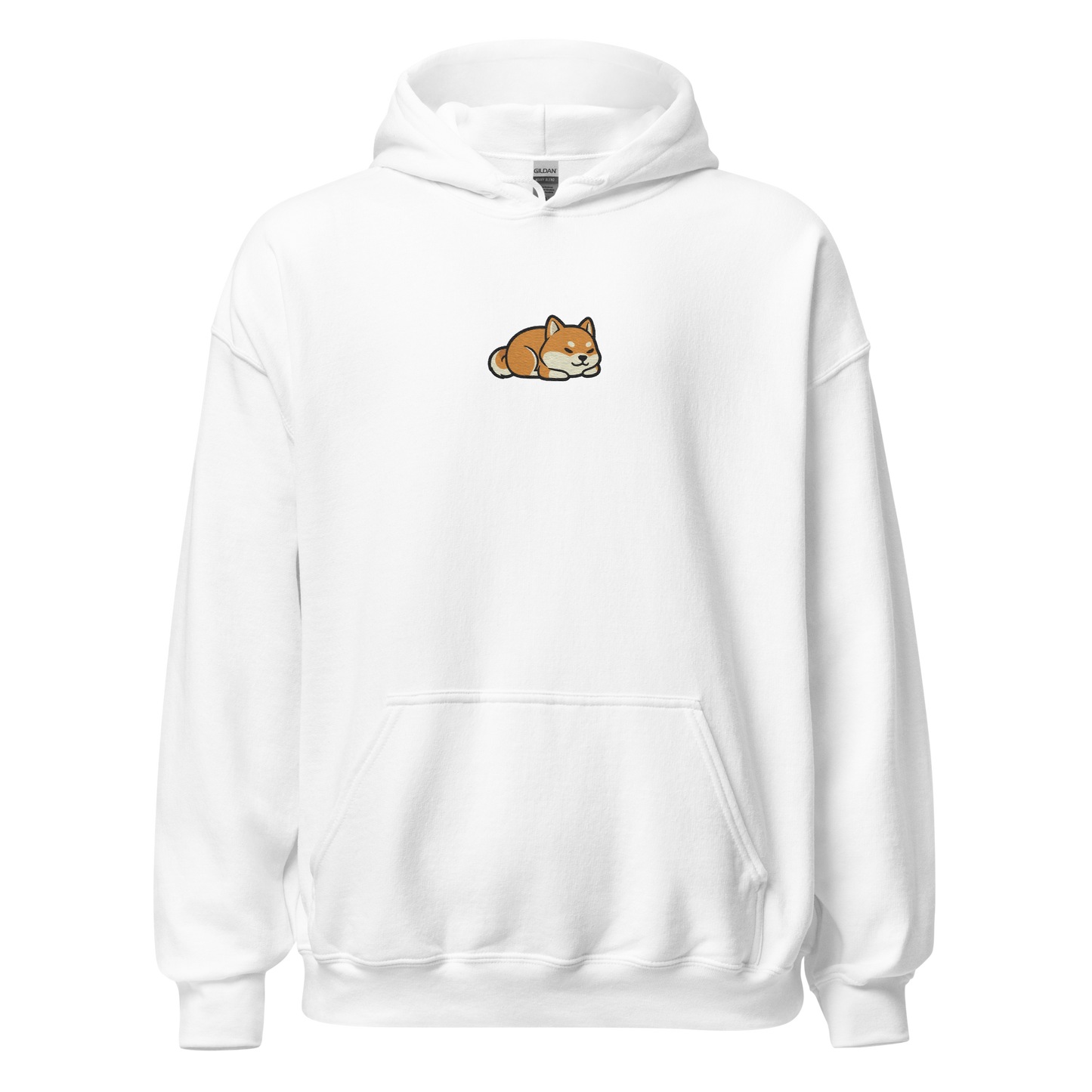 Sleeping Shiba Embroidered Hoodie
