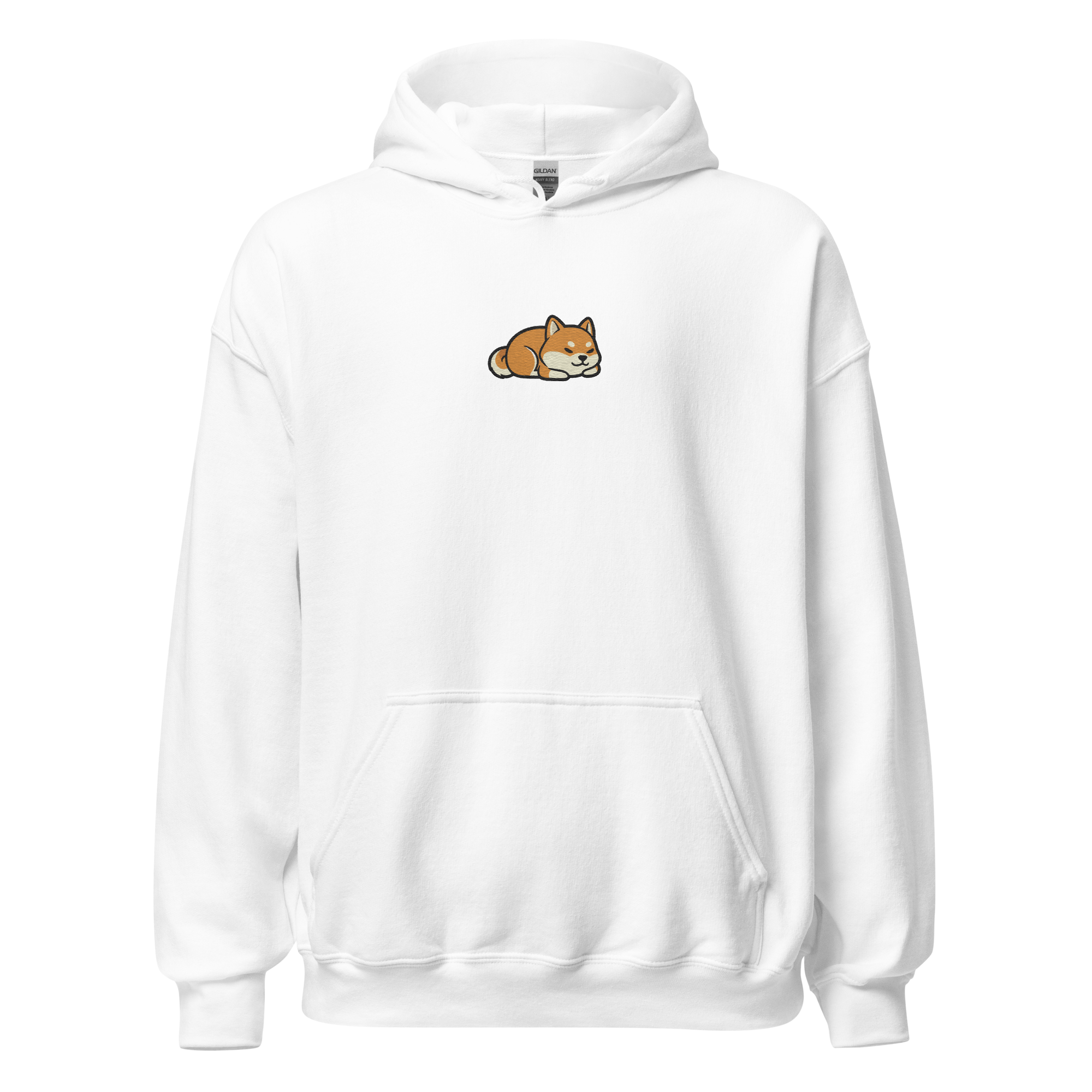 Sleeping Shiba Embroidered Hoodie